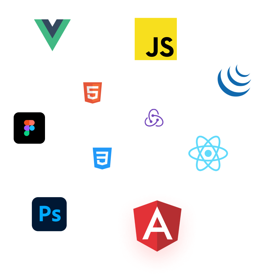 JavaScript, React, CSS, HTML, SASS, Photoshop, Figma